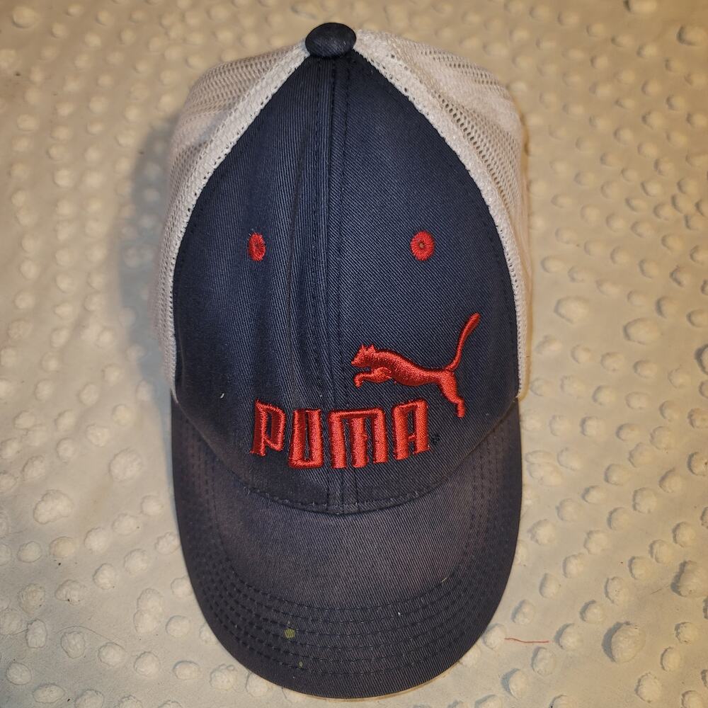 Puma hat ballcapn Trucker snap back ventilated mesh one size red white blue